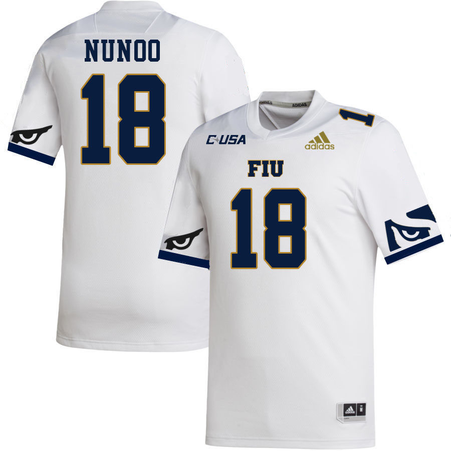 #18 Dwight Nunoo FIU Jersey, Florida International University Panthers Football Jersey-White #18 Dwight Nunoo FIU Jersey, Florida International University Panthers Football Jersey-White